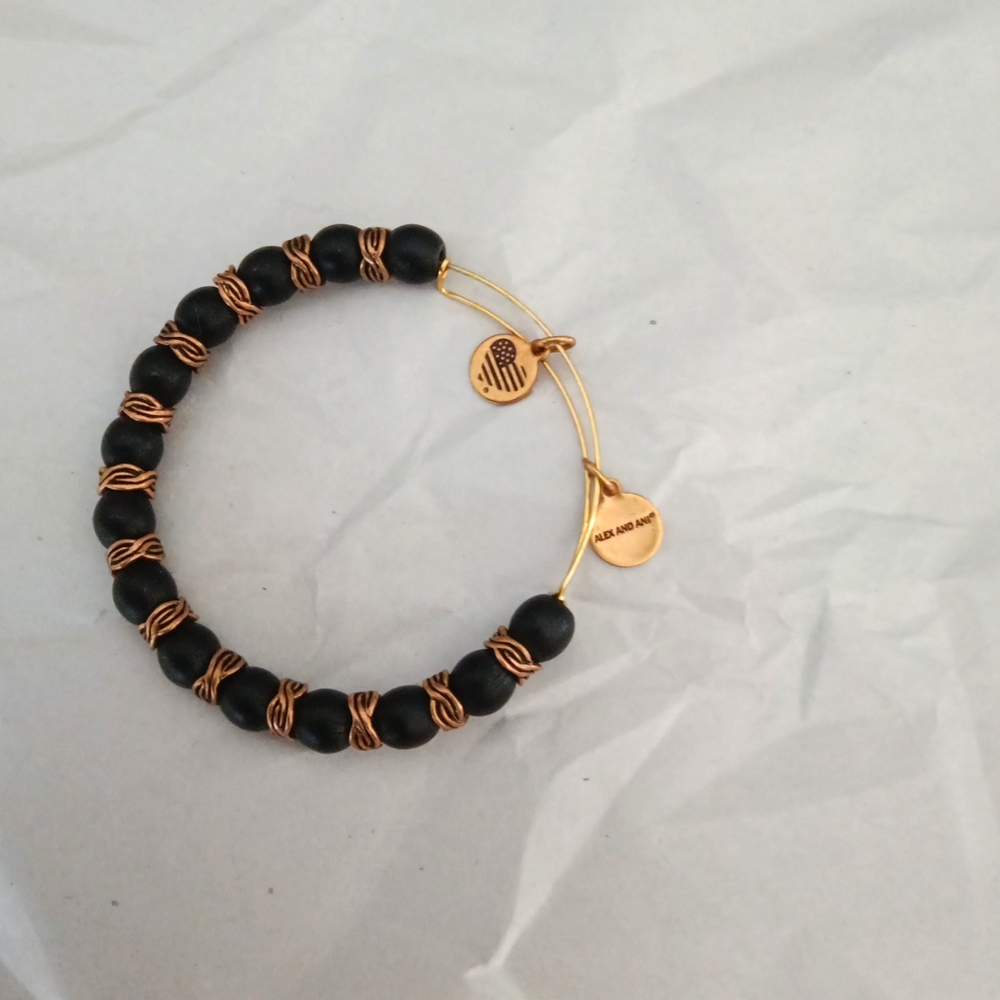 Alex and Ani Bracelet gold and black